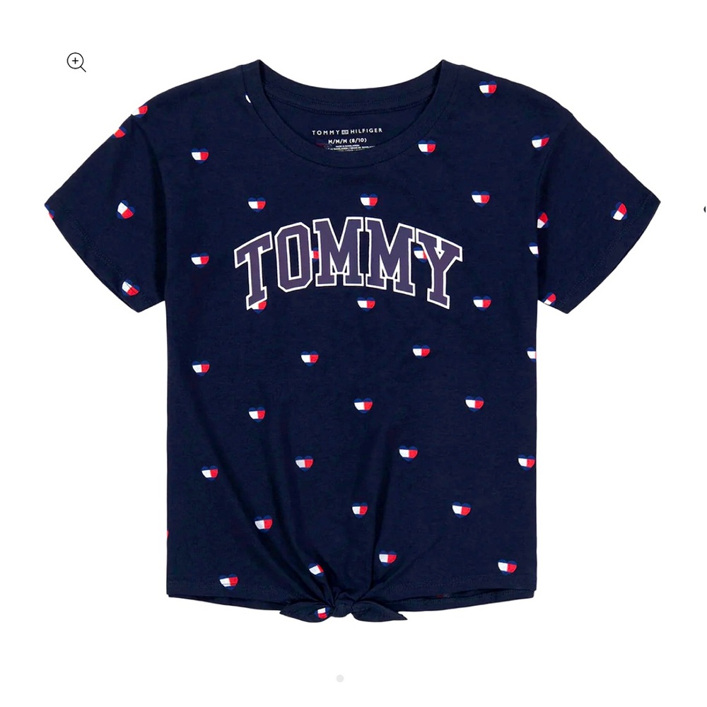 Tommy Hilfiger Girl's Allover Heart Print Tee